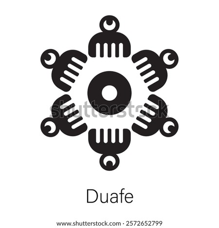 Check out this solid icon of duafe 