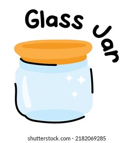 Check out this sticker of glass jar 