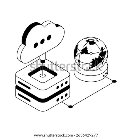 Check out this web cloud isometric icon