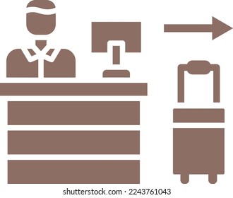 Check Out vector icon. Can be used for printing, mobile and web applications.