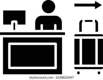 Check Out vector icon. Can be used for printing, mobile and web applications.