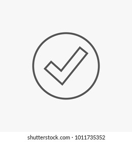 Check outline icon on white backround
