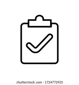 Check with outline icon vector