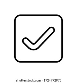 Check with outline icon vector