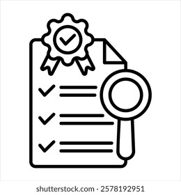 Check Outline Icon Vector Illustration