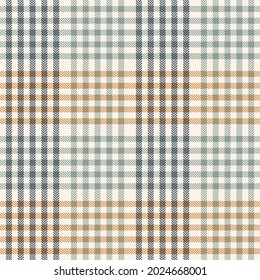 Check pattern for autumn winter scarf in grey, beige, brown. Seamless herringbone textured tartan plaid vector background for scarf, dress, blanket, throw, other modern tweed fashion fabric design.