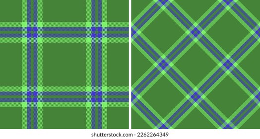 Check pattern background. Fabric tartan plaid. Textile vector seamless texture in set.