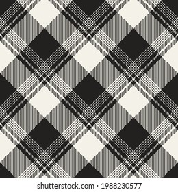 Check pattern in black and off white. Buffalo plaid tartan ombre  graphic vector background for spring autumn winter flannel shirt, dress, jacket, other modern fashion fabric print. Striped design.