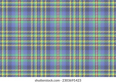 Comprobar la tela de patrón. Material textil sin costuras de fondo. Tejido vectorial de lona en colores amarillo y pastel.