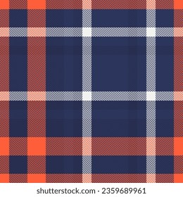 Konzentrieren Sie sich auf das Muster aus Tartan-nahtlosem Hintergrund mit einer Vektortextur, die in Blau und Rot eingefärbt ist.