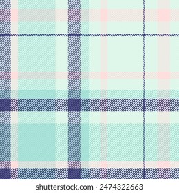 Check pattern fabric of vector background texture with a textile seamless tartan plaid in light and blue colors.