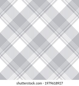 Check pattern in grey and white. Buffalo plaid ombre tartan graphic vector background for spring summer flannel shirt, dress, jacket, other modern fashion fabric print. Striped textured design.
