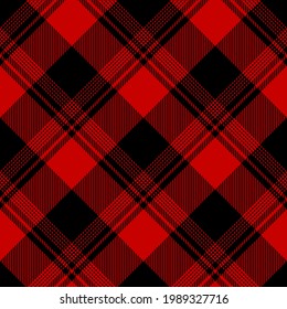 Check pattern in red and black. Buffalo plaid ombre tartan graphic vector background for autumn winter flannel shirt, dress, jacket, other modern fashion fabric print. Striped textured design.