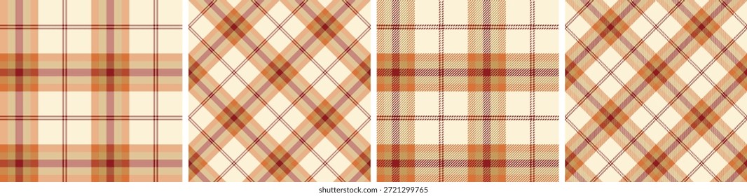 check pattern set repeatable or seamless checkered fabric texture background for skirt, tablecloth, blanket, duvet cover, or other modern fashion print.