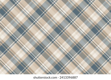 Die Muster-Tartan der gepolsterten Textur mit einem textilen Hintergrund nahtlose Vektorgrafik in hellgrauen und steingrauen Farben prüfen.