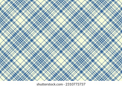 Check pattern tartan of seamless texture plaid with a vector textile fabric background in light and blue colors.