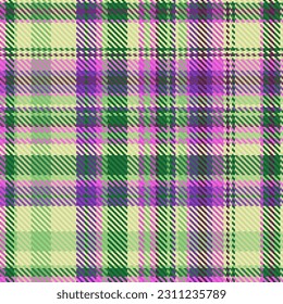 Check pattern textile of tartan seamless texture with a plaid fabric background vector in light and violet colors.