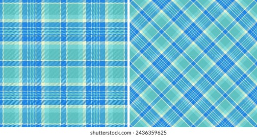 Check pattern vector of background tartan texture with a seamless plaid textile fabric. Set in sky colours. Neutral color palette.