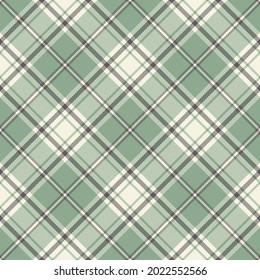 Check Pattern Vector For Spring In Sage Green, Grey, Beige. Seamless Herringbone Textured Soft Light Tartan Plaid Background For Scarf, Poncho, Blanket, Throw, Other Modern Fashion Textile Design.