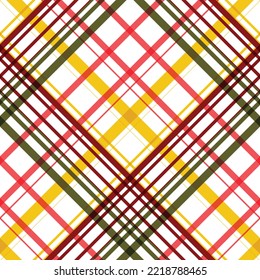 check patterns design textile is made with alternating bands of coloured (pre-dyed) threads woven as both warp and weft at right angles to each other.