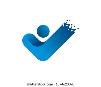 Check People Logo Template, Icon, Symbol - Vector