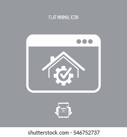 Check the performance of the domestic system - Vector icon for computer website or application