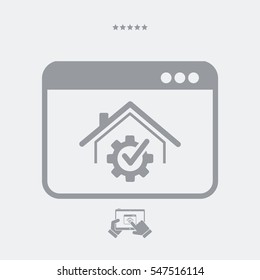 Check the performance of the domestic system - Vector icon for computer website or application
