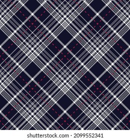 Compruebe el patrón en colores simples con azul oscuro, blanco y rojo. Idóneo para la impresión de manteles, camisa, falda u otra tela de moda