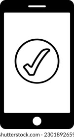 marcar marca de verificación confirmar marca de verificación Glifo