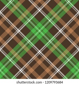 Check pixel plaid fabric texture seamless pattern. Vector illustration.