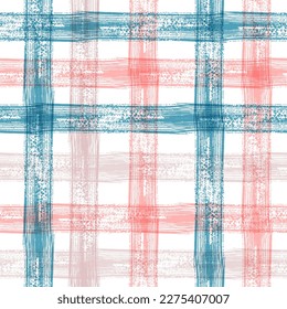 Check pixel plaid seamless pattern.