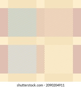 Check plaid background in pastel blue, yellow and dusty rose colors. Fashion seamless pattern