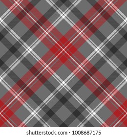Check plaid diagonal fabric texture seamless pattern. Vector illustration.