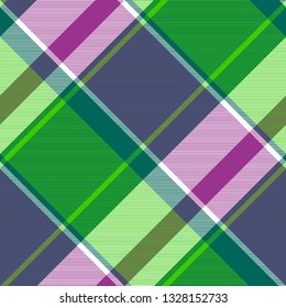 Check plaid fabric texture modern seamless pattern. Vector illustration.