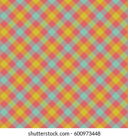 Check plaid fabric texture seamless pattern. Vector illustration. EPS 10.