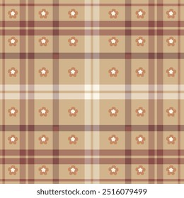 check plaid flower pattern design