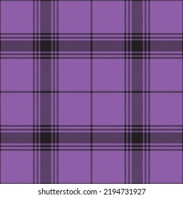 Comprobar el patrón de plaid en color negro vector.Gráfica de tartán para manteles de tela fondo púrpura , Corto falda rayada . Diseño textil de moda moderno. Decoración de papel de caja de regalo.