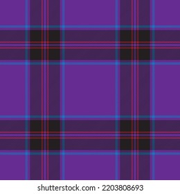 Check plaid pattern black , red color vector.Tartan graphic for fabric tablecloths purple background , Short skirt striped . Modern fashion textile design . Gift box decoration .