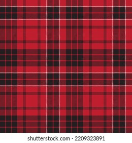 Check plaid pattern black and white color vector.Tartan graphic for fabric tablecloths red background , Short skirt striped . Modern fashion textile design . Christmas day decoration .