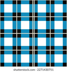 check plaid pattern. Blue color checkered gingham background. 