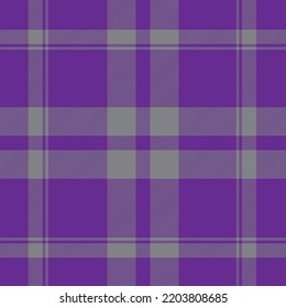 Check plaid pattern gray color vector.Tartan graphic for fabric tablecloths purple background , Short skirt striped . Modern fashion textile design . Gift box decoration .