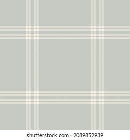 Check plaid pattern in grey and beige for spring summer autumn winter. Seamless simple tartan illustration for flannel shirt, skirt, blanket, duvet cover, scarf, other modern fashion textile design.
