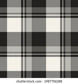 Check plaid pattern ombre in black and off white. Buffalo check plaid tartan for spring autumn winter flannel shirt, dress, jacket, other modern fashion textile print. Striped textured design.