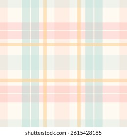 Check plaid pattern in pastel. Seamless light pastel houndstooth tartan for dress, jacket, coat, scarf, other modern spring summer autumn winter fashion fabric design.	