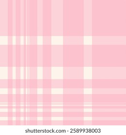 Check plaid pattern in pink and  beige. Seamless light pastel houndstooth tartan for dress, jacket, coat, scarf, other modern spring summer autumn winter fashion fabric design.