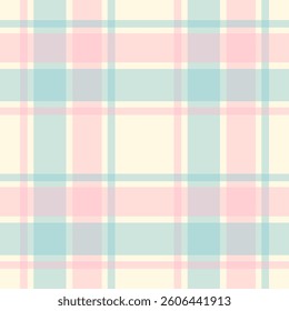 Check plaid pattern in pink and beige. Seamless light pastel houndstooth tartan for dress, jacket, coat, scarf, other modern spring summer autumn winter fashion fabric design.	