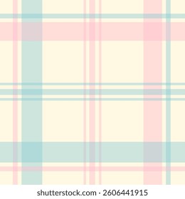 Check plaid pattern in pink and beige. Seamless light pastel houndstooth tartan for dress, jacket, coat, scarf, other modern spring summer autumn winter fashion fabric design.	