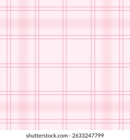 Check plaid pattern in pink and beige. Seamless light pastel houndstooth tartan for dress, jacket, coat, scarf, other modern spring summer autumn winter fashion fabric design.	