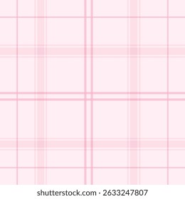 Check plaid pattern in pink and beige. Seamless light pastel houndstooth tartan for dress, jacket, coat, scarf, other modern spring summer autumn winter fashion fabric design.	