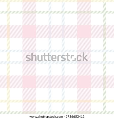 Check plaid pattern in pink and blue. Seamless light pastel houndstooth tartan for dress, jacket, coat, scarf, other modern spring summer autumn winter fashion fabric design. 
